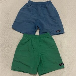 Patagonia Baggies (2) Blue and Green Shorts size Small (7-8)